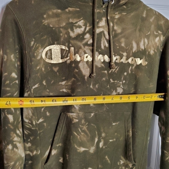 CHAMPION Bleach Dye Reverse Weave Hoodie - Picture 12 of 13